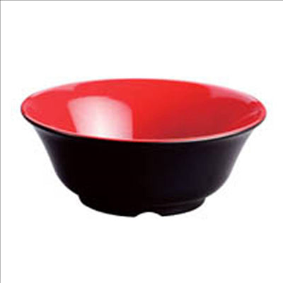 BOLS NOIR/ROUGE 'ASAMI WARE' 2600 ML Ø 25,4x10 CM MÉLAMINE (24 UNITÉS)