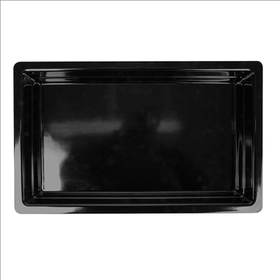 BACS GN 1/1  53 x 32 x 6,5 (h) CM NOIR MÉLAMINE (3 UNITÉS)