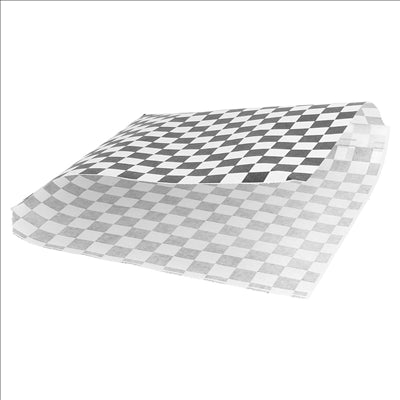 PAPIER INGRAISSABLES OUVERT 2 CÔTÉS FAST FOOD 'FITIPALDI' 35 G/M2 16x16,5 CM NOIR PARCH.INGRAISSABLE (500 UNITÉS)