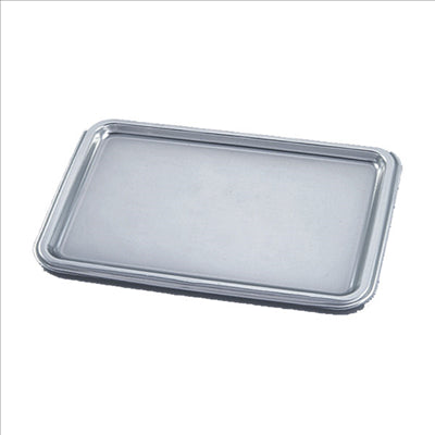 PLATEAUX DE LUXE 'LUNCH'  25x35 CM ARGENTE PET (10 UNITÉS)