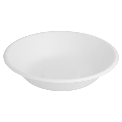 ASSIETTES CREUSES 'BIONIC' 460 ML Ø 16x3,6 CM BLANC BAGASSE (1000 UNITÉS)