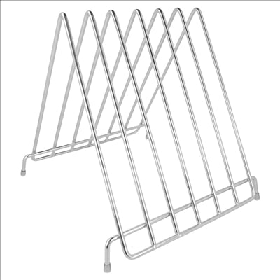 SUPPORT 6 PLANCHES À DÉCOUPER  27,9x30,5x27,7 CM ARGENTE INOX (1 UNITÉ)