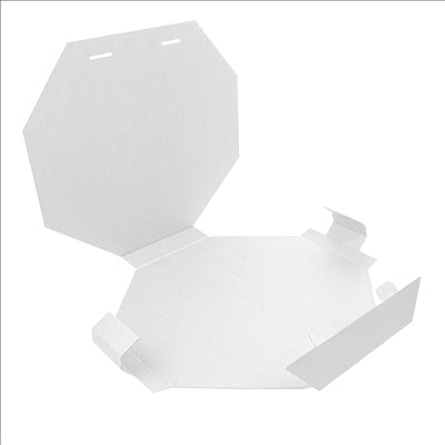 BOÎTE POUR PAELLAS  360 G/M2 40,5x40,5x5 CM BLANC CARTON (100 UNITÉS)