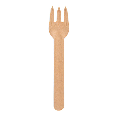 FOURCHETTES 'PAPER CUTLERY' 960 G/M2 15,8 CM NATUREL PAPIER (50 UNITÉS)