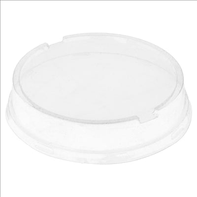 COUVERCLES HAUTES POUR RÉCIPIENTS 214.71/83  Ø 11,8 CM TRANSPARENT PET (100 UNITÉS)