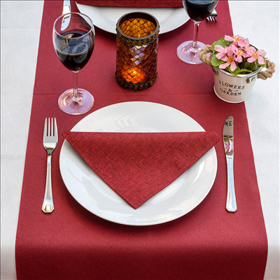 "TÊTE-À-TÊTE" PRÉ. 120CM (20 FEU.)  55 G/M2 0,40x24 M BORDEAUX AIRLAID (6 UNITÉS)