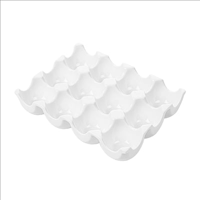 PLATEAUX "12 OEUFS"  19,1x14x3,5 CM BLANC PORCELAINE (6 UNITÉS)