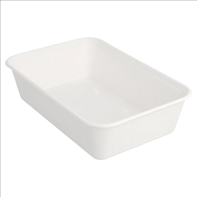 CONTENEURS 'BIONIC' 700 ML 17,5x12x4,5 CM BLANC BAGASSE (500 UNITÉS)