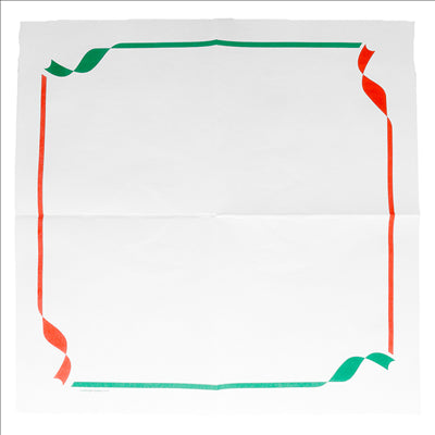 SERVIETTES ECOLABEL 'DOUBLE POINT - TRATTORIA' 18 G/M2 40x40 CM BLANC OUATE (1200 UNITÉS)