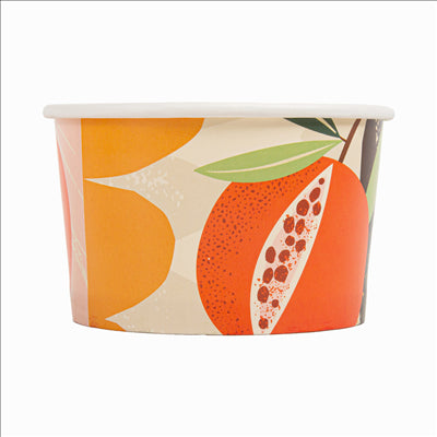 POTS À GLACES 'AMALFI' 240 ML 250 + 18 PE G/M2 Ø 9,4x5,5 CM BLANC CARTON (2000 UNITÉS)