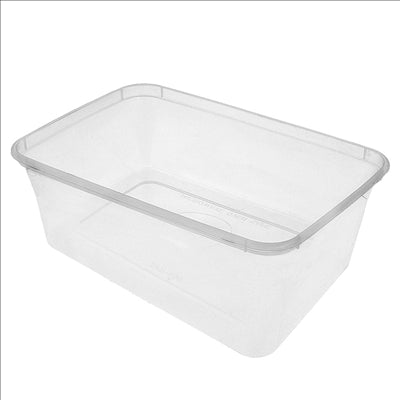 RÉCIPIENTS RECTANGULAIRES 750 ML 17,5x12x5,3 CM TRANSPARENT PP (500 UNITÉS)