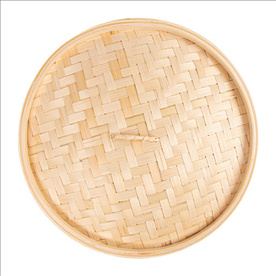 COUVERCLES MAXI DIM-SUM  Ø 30x3 CM NATUREL BAMBOU (4 UNITÉS)