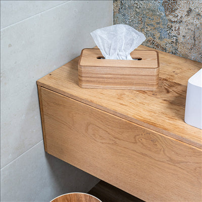 DISTRIBUTEUR MOUCHOIRS  26,5x14x8,5 CM NATUREL BOIS (1 UNITÉ)