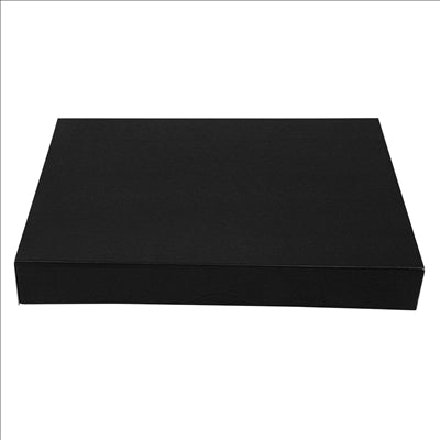 BOÎTES CATERING, PLATE 'THEPACK' 310 G/M2 32x42x6 CM NOIR CARTON ONDULÉ NANO-MICRO (100 UNITÉS)