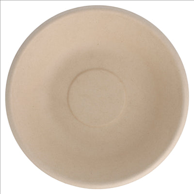 ASSIETTES CREUSES 'BIONIC' 460 ML Ø 16x3,6 CM NATUREL BAGASSE (1000 UNITÉS)