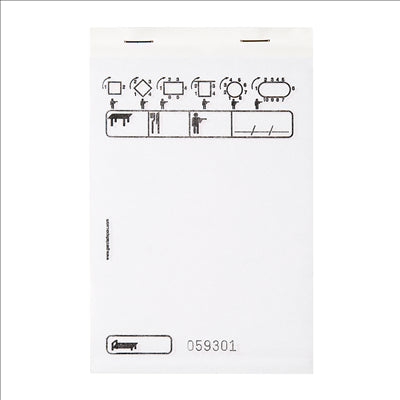 BLOCS COMMANDES STANDARD DUPLI 50x2 FEUILLES  10x15 CM BLANC AUTOCOPIANT (100 UNITÉS)