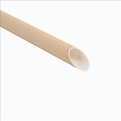 PAILLES DROITES BUBBLE TEA 'PAPER'  Ø1,2x20 CM NATUREL KRAFT (2400 UNITÉS)