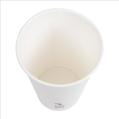 GOBELETS BOISSONS FROIDES ET CHAUDES 1 PAROI 'COMPOSTABLE' 480 ML - 16 oz 300 G/M2 Ø9/6x13,2 CM BLANC CARTON (1000 UNITÉS)