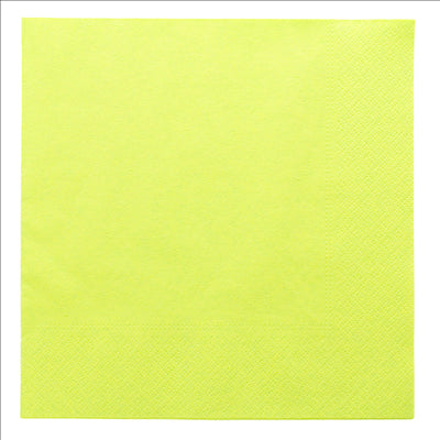 SERVIETTES ECOLABEL 2 PLIS  18 G/M2 39x39 CM VERT ANIS OUATE (1600 UNITÉS)