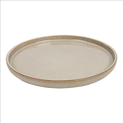 ASSIETTES 'AKALA'  Ø21x2 CM BEIGE STONEWARE (6 UNITÉS)