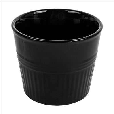 GOBELETS POUR FRITURES  Ø10,3x9 CM NOIR PORCELAINE (6 UNITÉS)