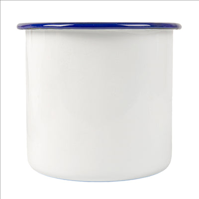 BOLS 'ENAMELWARE' 1200 ML Ø 12x12 CM BLANC ACIER ÉMAILLÉ (6 UNITÉS)
