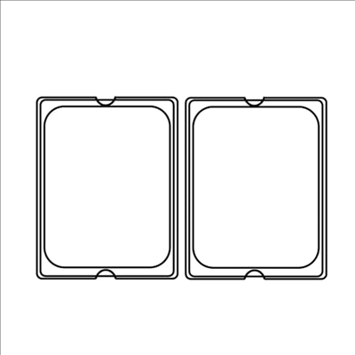 COUVERCLE 1/2 POUR RÉFÉRENCE 202.06/07 113.42  32,5x26,5 CM TRANSPARENT POLYCARBONATE (1 UNITÉ)