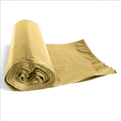 25 U. SACS POUBELLE  15µ 50x55 CM CREME HDPE (80 UNITÉS)