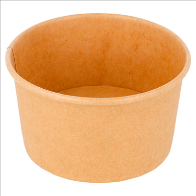 POTS À GLACES 180 ML 250 + 18 PE G/M2 Ø 8,7x5,2 CM MARRON CARTON (2000 UNITÉS)