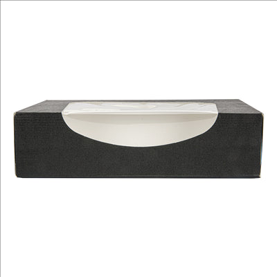 RÉCIPIENTS SUSHI+FÊNETRE 'THEPACK' 230 G/M2 + OPP 17,5x12x4,5 CM NOIR CARTON ONDULÉ NANO-MICRO (400 UNITÉS)