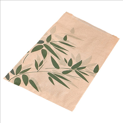 SACHETS BOULANGERIE 'FEEL GREEN' 32 G/M2 26+8x35 CM NATUREL KRAFT (250 UNITÉS)