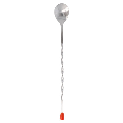 CUILLÈRE TRESSÉE COCKTAIL  27,5 CM ARGENTE INOX (12 UNITÉS)