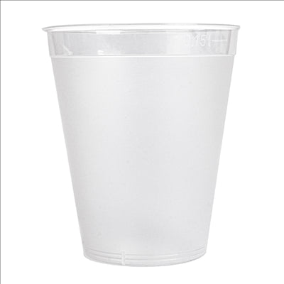 VERRES RÉUTILISABLES 150 ML Ø 6,5/4,2x7,5CM TRANSPARENT PP (1000 UNITÉS)