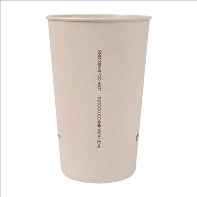 VERRES RÉUTILISABLES 330 ML Ø7,5/5,5x11,5 CM NATUREL RICE HUSK BIOCOMPOSITE (540 UNITÉS)