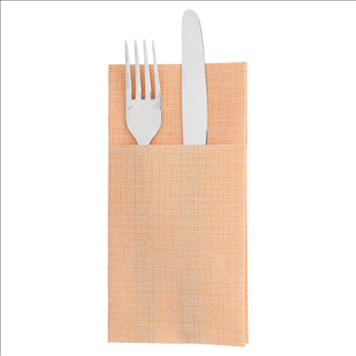 SERVIETTES KANGOUROU 'DRY COTTON' 55 G/M2 40x40 CM MANDARINE AIRLAID (700 UNITÉS)