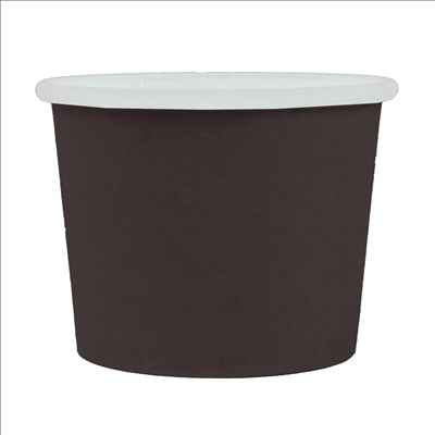 PETITS POTS 80 ML (2,6 oz) 210 + 18 PE G/M2 Ø6,15/4,75x4,8 CM NOIR CARTON (1000 UNITÉS)