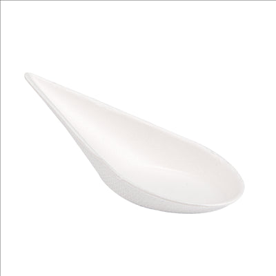 RÉCIPIENT À CUILLÈRE 'BIONIC'  10,5x3,6x2,7 CM BLANC BAGASSE (1000 UNITÉS)