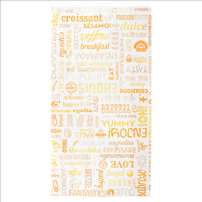 SACHETS CROISSANTS 'PAROLE' 33 G/M2 19+8x35 CM BLANC CELLULOSE (250 UNITÉS)