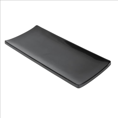 ASSIETTES SUSHI 'ASAMI WARE'  23,5x10,3x2,3 CM NOIR MÉLAMINE (18 UNITÉS)