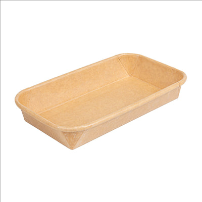 RÉCIPIENTS POUR "SUSHI"  20PE + 280 +16PE G/M2 16x9,1x2,4 CM NATUREL KRAFT (800 UNITÉS)