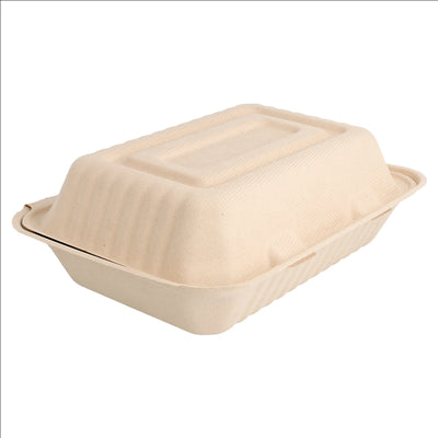 COQUILLES 'BIONIC' 1 L 16,5x22,5x6,4 CM NATUREL BAGASSE (200 UNITÉS)