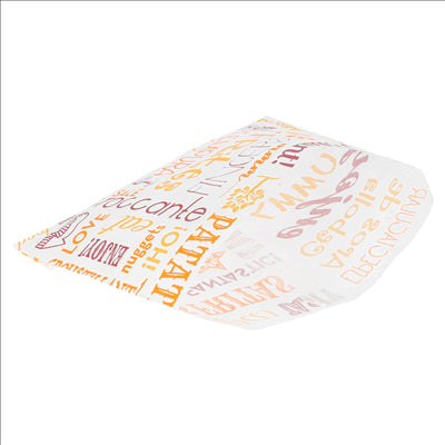 SACHET POUR FRITURES 'PAROLE' 32 G/M2 12x9 CM BLANC PARCH.INGRAISSABLE (1000 UNITÉS)