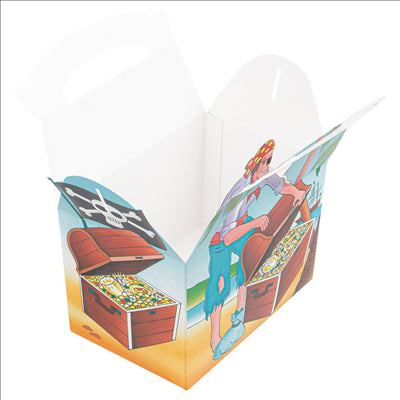 BOÎTES MENU ENFANT "PIRATES"  320 G/M2 15,50x10,50x17,50 CM QUADRICHROMIE CARTON (300 UNITÉS)