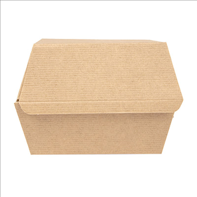 BOÎTES HAMBURGER 'THEPACK' 220 G/M2 14,4x13,6x9,2 CM (L+) NATUREL CARTON ONDULÉ NANO-MICRO (500 UNITÉS)