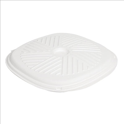 BOÎTES PIZZA 'BIONIC'  Ø35x2,8 CM BLANC BAGASSE (100 UNITÉS)