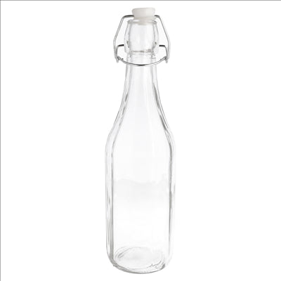 BOUTEILLE + FERMETURE CLIP 'WAKI GLASS' 500 ML Ø 7x27 CM TRANSPARENT VERRE (48 UNITÉS)