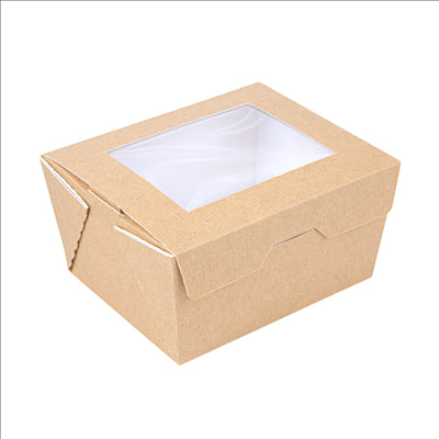 BOÎTES AVEC FENÊTRE 'THEPACK' 780 ML 220 G/M2 + OPP 11,2x9x6,4 CM NATUREL CARTON ONDULÉ NANO-MICRO (300 UNITÉS)