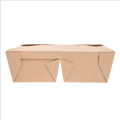 BOÎTES AMÉRICAINES 2 COMPART. 'THEPACK' 990 + 990 ML 240 + 12PP G/M2 19,6x14x6,2 CM NATUREL CARTON ONDULÉ NANO-MICRO (200 UNITÉS)