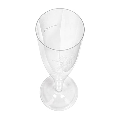 FLÛTES INJECTÉES "CHAMPAGNE" PETITES 100 ML Ø 4,8x17 CM TRANSPARENT CRISTAL PS (180 UNITÉS)