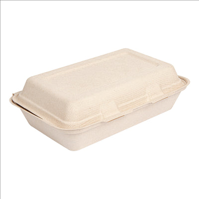 COQUILLES "L" 'BIONIC' 1 L 16x24x7,5 CM NATUREL BAGASSE (400 UNITÉS)